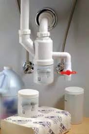 drainage in a pottery studio, sink trap