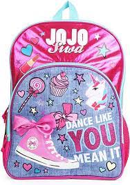 Amazon Com Nickelodeon Jojo Siwa Pink Bow 16 Inch Denim Blue Backpack Bag Kids Backpacks Blue Backpack Jojo Jojo Siwa
