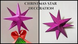 Now it's time to decorate them. How To Make Simple 3d Glittering Christmas Stars Diy Christmas Tree Decoration Youtube