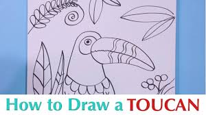 How To Draw A Toucan Great Artist Mom Guided Drawing Guided Drawing Drawings 4th Grade Art