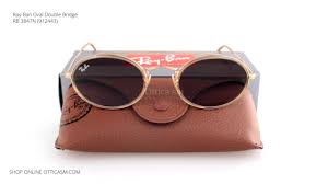 Sunglasses Ray Ban Oval Double Bridge Rb 3847n 912443 Unisex Free Shipping Shop Online