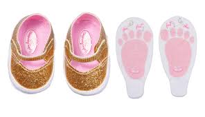 Baby Annabellgold Shoes With Insoles 710272 Gold Sparkling Shoes Dolls |  Desertcart Seychelles