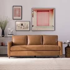 Leather sectional sofa, luxury italian modern sofa set. Camel Leather Sofa Joss Main