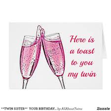 Birthday Wishes For Me And My Twin Brother Twin Sister Your Birthday Wish Promise Card Zazzle Com Birthday Wishes For Sister Twin Sisters Birthday Wishes
