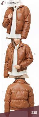 Faux Leather Puffer Jacket Forever 21 Leather Puffer Jacket Jackets Puffer Jackets