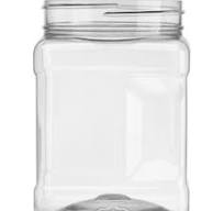32 oz. Clear PET Plastic Square Grip Jar, 89mm 89-400
