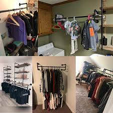 Free standing clothes rack clothing rack retail display | etsy. Industrial Pipe Clothes Rack Heavy Duty Wall Mounted Black Iron Garment Rack Clothing Hanging Rod Bar For Laundry Room Closet Storage 43 L X 12 W Max Load 150 Lbs Pricepulse
