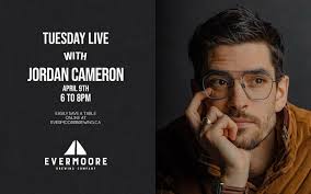 Tuesday Live this April 9th with Jordan Cameron! Join us and Jordan for a  great night of Live Music from 6 to 8pm, all are welcome to enjoy, drop in  or easily