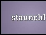 Staunchly Meaning - YouTube