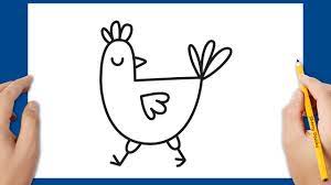 Comment dessiner une poule / Comment dessiner un poulet - YouTube