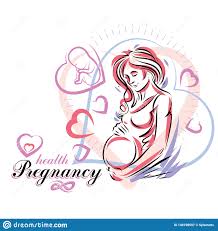 Attractive pregnant woman body silhouette drawings vector. Elegant Pregnant Woman Body Silhouette Drawing Vector Illustration Of Mother To Be Fondles Her Belly Reproduction Clinic Illustration 140798507 Megapixl