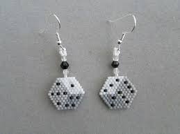 Beaded 3 D Look Dice Earrings Etsy Jewelry Patterns Beaded Earrings Patterns Etsy Earrings