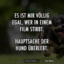 Sprüche hund mensch beziehung language:de. Es Ist Mir Vollig Egal Wer In Einem Film Stirbt Kaufdex Lustige Spruche Lustige Zitate Inspirierende Spruche