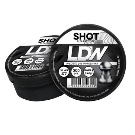 CHUMBINHO ESPINGARDA SHOT LDW - 4,5MM