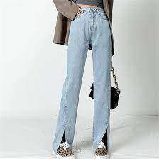 Amazon.co.jp: GXBPY ルーズポケット女性ロングジーンズハイウエストシングルボタンカジュアルオープン女性フレアデニムパンツ  (Color : Blue, Size : XLcode) : ファッション