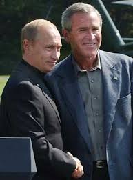 Bush and Putin at Camp David