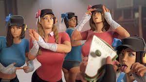 1boy 5girls ahe gao female femscout femscout (alt design) male  male pov mrfestive multiple girls pov sandvich sandvich (team fortress 2)  team fortress 2 unseen male face 