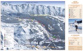 Wide choice of accommodation and services. Cross Country Skiing Trail Map Le Grand Bornand Nordic Trail Map