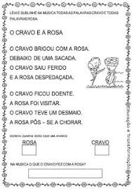 Cantiga O Cravo E A Rosa Para Imprimir Sequencia Didatica O Cravo E A Rosa Atividades Escolares Em 2020 Atividades Alfabetizacao E Letramento Palavras Com Ch Atividades De Poesia