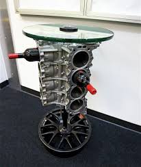 In fact, with the right tools and materials, it's quite easy and cheap. Engine Block Coffee Table Automotive Decor Car Part Furniture Automotive Furniture