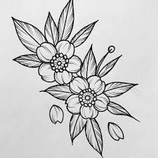 I Simply Love The Tones Outlines And Linework This Is Definitely A Fantastic Layout If You Cherry Blossom Tattoo Rose Drawing Tattoo Cherry Blossom Drawing