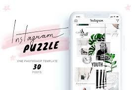 Instagram Puzzle Template In 2020 Instagram Mockup Instagram Template Instagram Grid