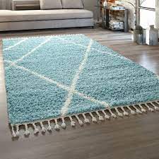 Star shaggy teppich farbe türkis hochflor langflor teppiche modern wohnzimmer. Hochflor Teppich Rauten Design Teppichcenter24
