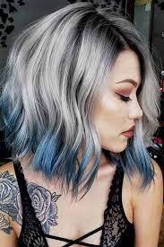 Hairstyles For Medium Length Hair Edgy Silver Hair Color Medium Length Hair Styles Grey Hair Color