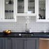 Colors like white cabinets with black countertop. 1