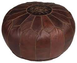Check spelling or type a new query. Brown Moroccan Leather Pouf Brown Stitching Stuffed Mediterranean Floor Pillows And Poufs By Moroccan Buzz Imports Houzz