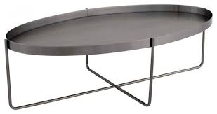 Alibaba.com is a true source of the finest explore the wide spectrum of oval modern coffee table options on alibaba.com and save money while purchasing them. 54 L Oval Coffee Table Brushed Graphite Modern Contemporary Metal Industrial Coffee Tables By Noble Origins Llc Houzz