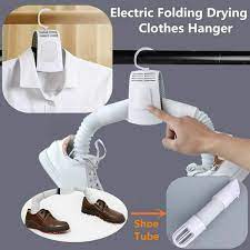 H gray/white steel collapsible clothes drying rack (8). Kitt Folding Travel Electric Clothes Drying Rack Portable Mini Clothes Dryer Fast Drying Cloth Suit Hanger Dryer 110v 220v Clothing Drying Hanger With Shoes Dryer Buy Online In China At China Desertcart Com Productid