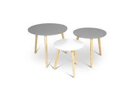 Nesting tables coffee, console, sofa & end tables : Modern 3 Piece Nest Of Coffee Tables Set Side Table Bedside Living Room Wood Matt Blatt