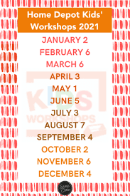 Here are some free diy workshops from home depot to check out this weekend saturday workshops: Home Depot Free Kids Workshop 2021 Schedule Kids Freebies