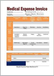 Medical Expense Invoice Template Invoice Template Medical Templates