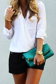 Black And White Shorts Outfit Style Iconic White Style Fashion Black Shorts Outfit
