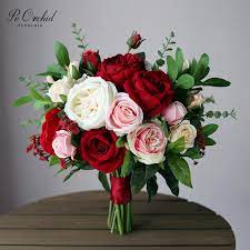Flowers also represent diseases that may lead to death and sometimes are used in fundraising efforts for research. Peorchid Pink Red Flowers Wedding Bouquet Peony Rose Artificial Flowers Bouquet Champagne Mulit Color Vintage Bridal Bouquet Wedding Bouquets Aliexpress
