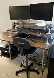 We found cord organizers and cable ties so you can organize your cluttered home office desk once and for all. Diy Vintage Chic Diy Industrial Standing Desk