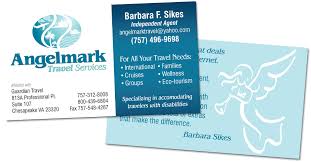 Gray chalkboard bold monogram minimalist modern business card. Angelmark Travel Services Logo Design Cdg Marketing Web Design