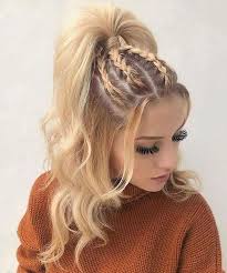 Not only are hair braids easy, they're great for just about any occasion. 22 Cute Braid Hairstyles Cute Braided Ponytail Half Up Hairstyle Hairstyle Women Pinterest Braided Hairstyles Easy Braids For Long Hair Braided Hairstyles