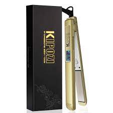 1.75 inch ultimate titanium made plates provide even distribution of heat adjustable temperature setting up to 450f/230c salon flat iron heat Kipozi Dual Voltage Pro Titanium Straightening Flat Iron
