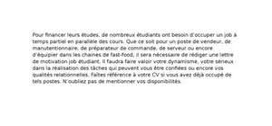 Lettre De Motivation Job D Ete En Supermarche