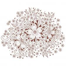 Download Illustration Of Mehndi Ornament Traditional Indian Style Ornamental Floral Elements For Free In 2020 Wedding Vector Art Flower Drawing Pink And White Background