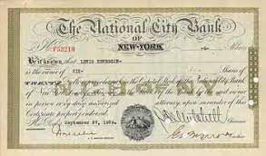 Please be sure to properly endorse your check. National City Bank Of New York Freunde Historischer Wertpapiere