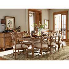 For more is intimate occasions, remove the leaf for a length of 72 inches. Tommy Bahama By Lexington Home Brands Beach House 9 Piece Boca Grande Dining Set 3160 Beach House Furniture Dining Table In Kitchen Beach House Dining Room