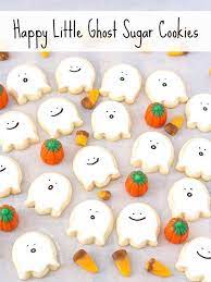Cute And Happy Ghost Sugar Cookies For Kids Best 22 Delicious Dessert Ideas For Hallo Ghost Sugar Cookies Halloween Cookie Recipes Halloween Cookies Decorated