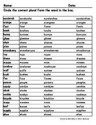 Regular And Irregular Plural Nouns Worksheet Plurals Irregular Plurals Nouns Worksheet