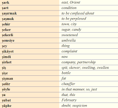 Turkish Vocabulary S Turkce Egitim Okuma Calismasi