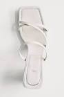 HEELED LEATHER SQUARE TOE SANDALS Zara