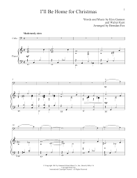 I Ll Be Home For Christmas Cello And Piano Print Sheet Music Now